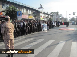 شرکت دانشجویان  درگرد همایی بزرگ بسیجیان شهرستان نوشهر 3