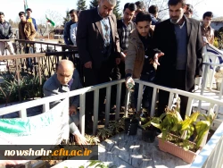 غبار روبی وعطر افشانی گلزار شهدای مزگاه 7