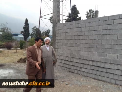 بازدید حجت السلام والمسلمین از روند پروژه در حال ساخت انتشارات دانشجویی و نماز خانه مرکزآموزش عالی شهید مطهری نوشهر 3