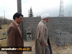 بازدید حجت السلام والمسلمین از روند پروژه در حال ساخت انتشارات دانشجویی و نماز خانه مرکزآموزش عالی شهید مطهری نوشهر 5
