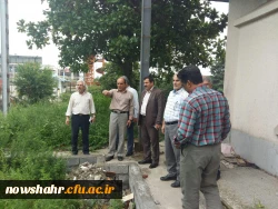 گزارش بازدید جناب آقای دکتر خاکی و اعضاءکمیته عمران از مرکز آموزش عالی شهید مطهری نوشهر 2