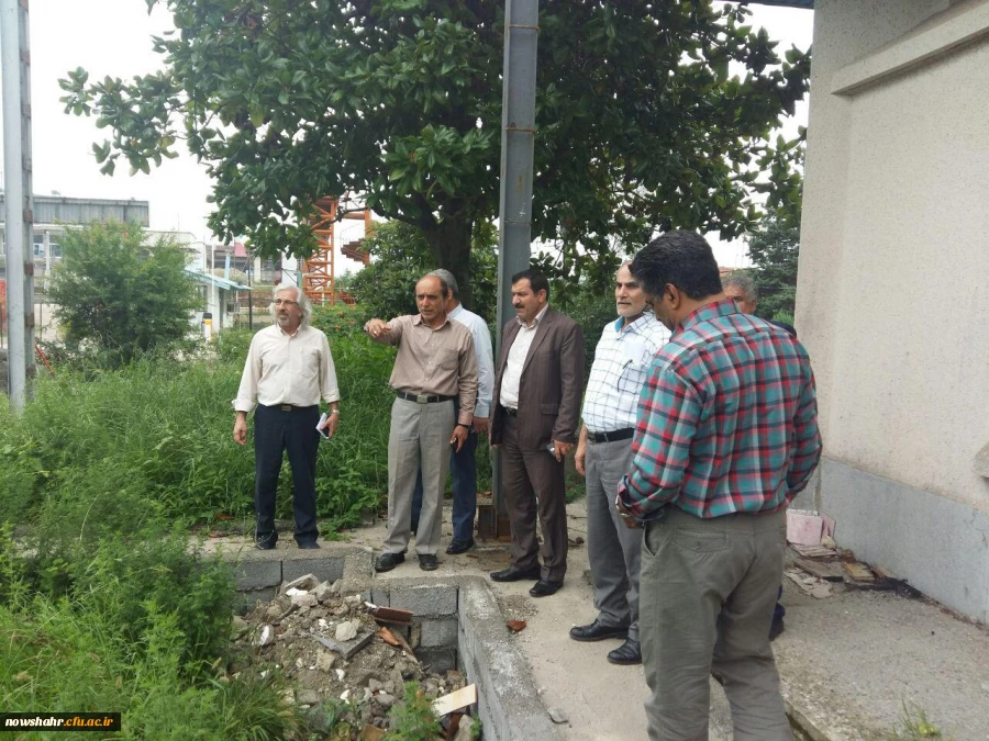گزارش بازدید جناب آقای دکتر خاکی و اعضاءکمیته عمران از مرکز آموزش عالی شهید مطهری نوشهر 2