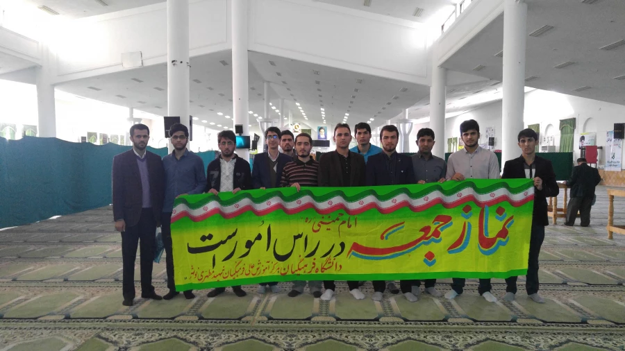 شرکت دانشجویان مرکز آموزش عالی شهید مطهری نوشهر  در نماز جمعه شهرستان نوشهر 4