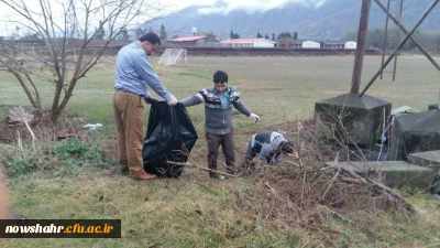 گزارش پاکسازی محوطه و فضای سبز دانشگاه