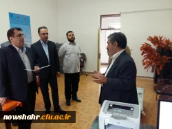 بازدید آقای دکتر احمدی لاشکی نایب رئیس کمسیون آموزش وتحقیقات مجلس شورای اسلامی و آقای دکتر سید احمد کسائیان مدیریت محترم امور پردیس های دانشگاه فرهنگیان استان مازندران و اقای خدادادی مدیر حراست دانشگاه فرهنگیان استان مازندران از مرکز آموزش عالی شهید مطهری