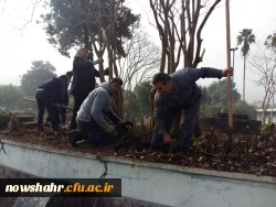 گزارش پاکسازی محوطه و بازسازی سالن کنفرانس دانشگاه جهت برگزاری اجلاسیه سراسری دانشگاه فرهنگیان سراسر کشور 6