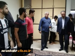 دیدار صمیمی سرپرست مرکز به همراه کارکنان در سرای دانشجویی 10