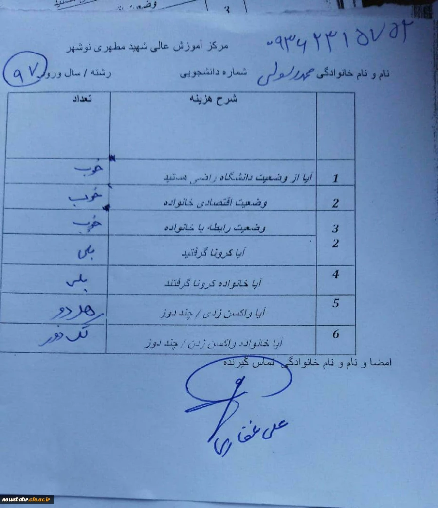طرح همدلی دوران کرونایی طی تماس های تلفنی مسئولان و سرپرستان با دانشجومعلمان عزیز 7